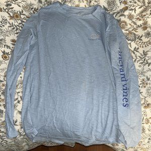 Vineyard Vines Blue and Orange Long Sleeve Tee